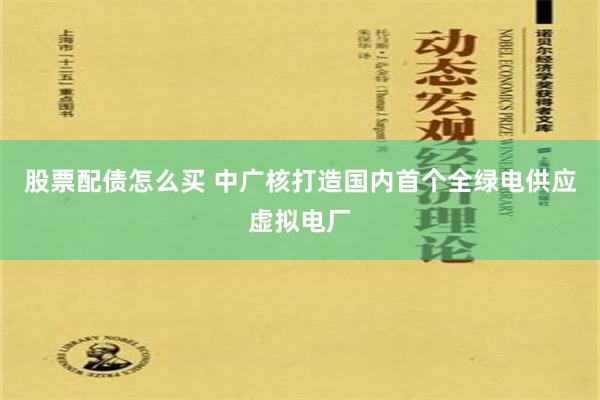 股票配债怎么买 中广核打造国内首个全绿电供应虚拟电厂